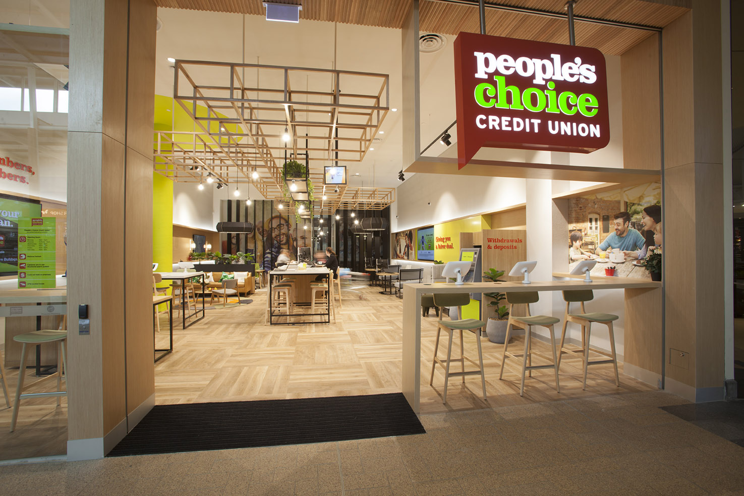 Peoples Choice Credit Union Shop Fitout Knox, Melbourne