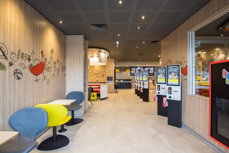 McDonalds Cafe Fitout with Commercial Signage on Wall