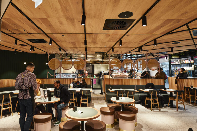 Axil Melbourne Central Seating area of fitout