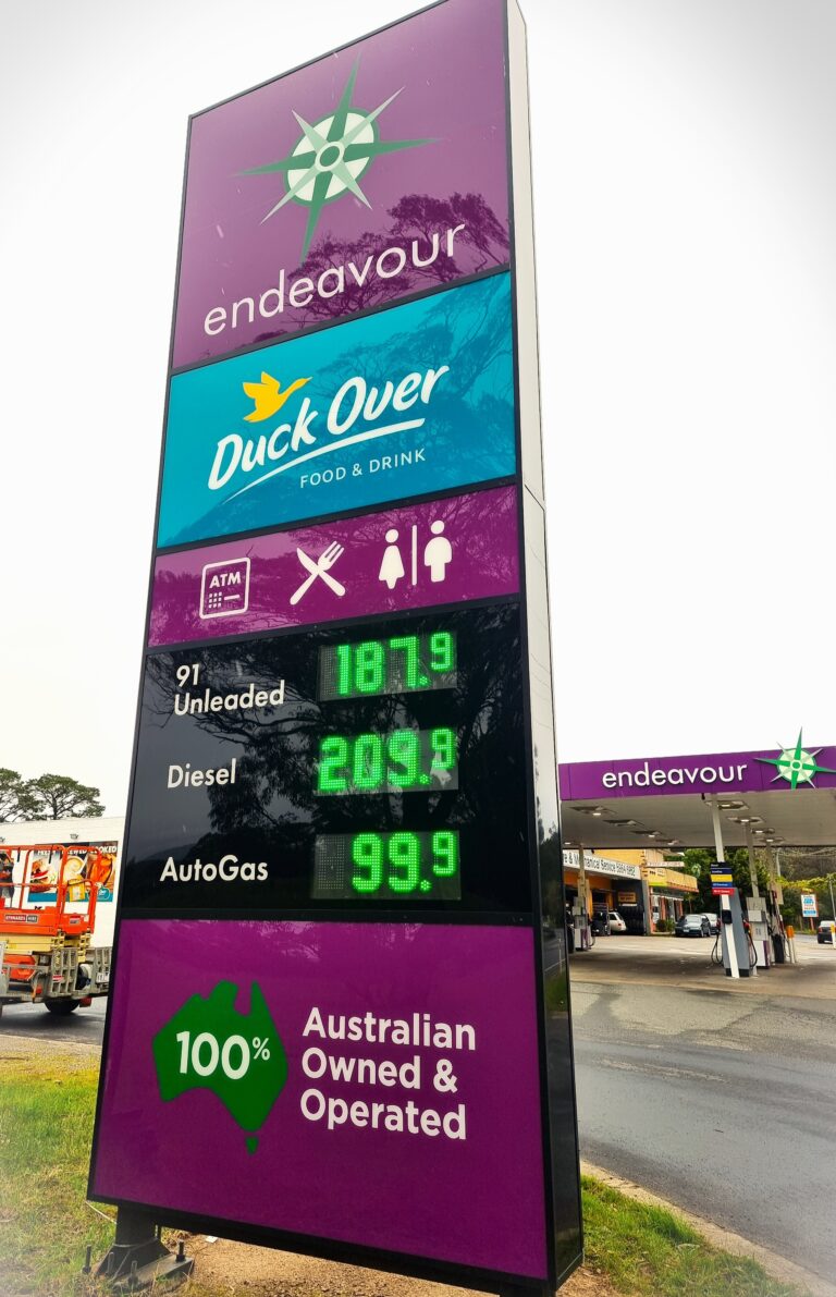 Commercial Endeavour Retail Petrol Station Signage