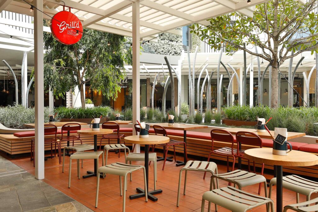 Grilld Whitford City Restaurant Fitout Outdoor Dining Area