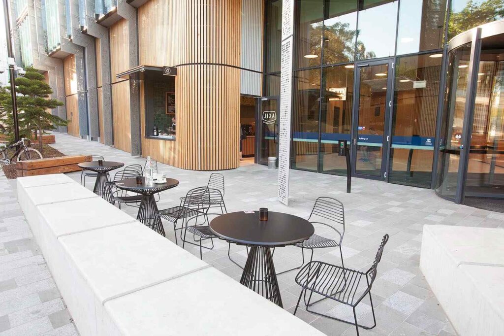 Axil Melbourne University Cafe Shopfitting Exterior Signage