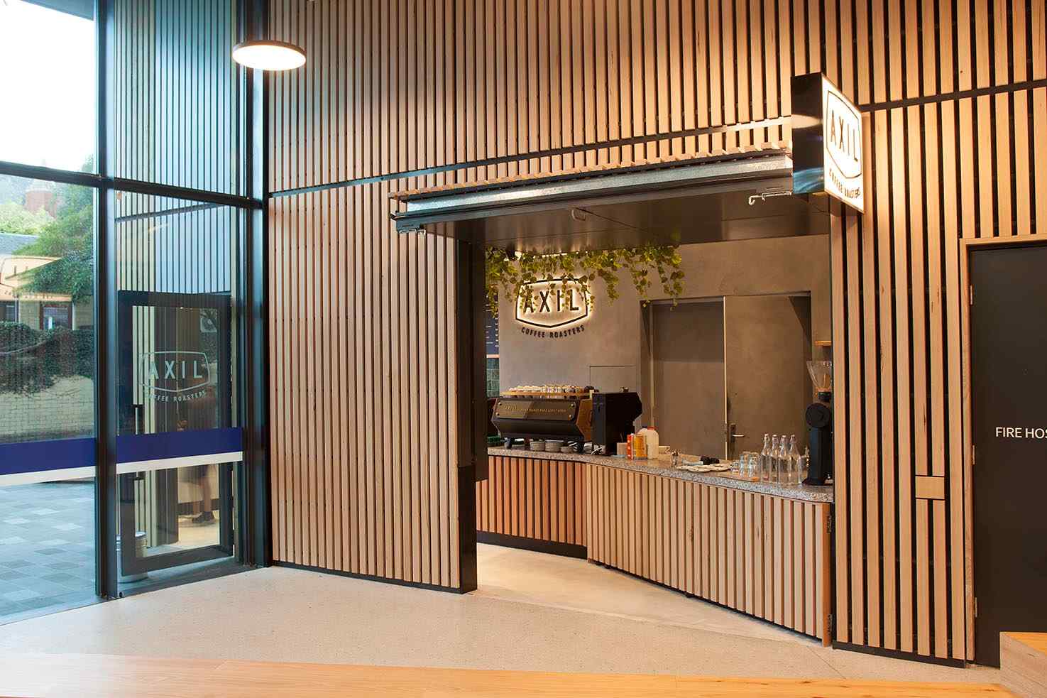 Entrance to Axil Melbourne University Cafe Shopfitting