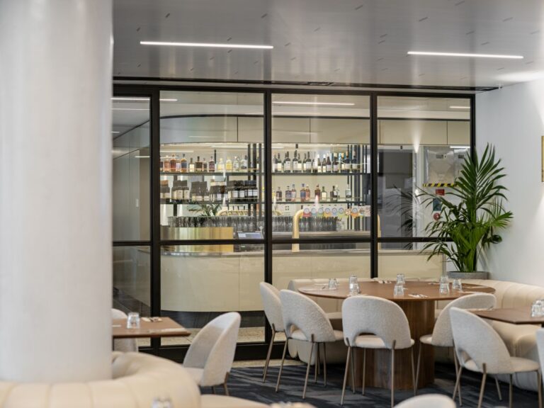 Hospitality seating fitout by Shape Shopfitters with custom banquette seating and dining area at St Andrews Beach Brewery Melbourne