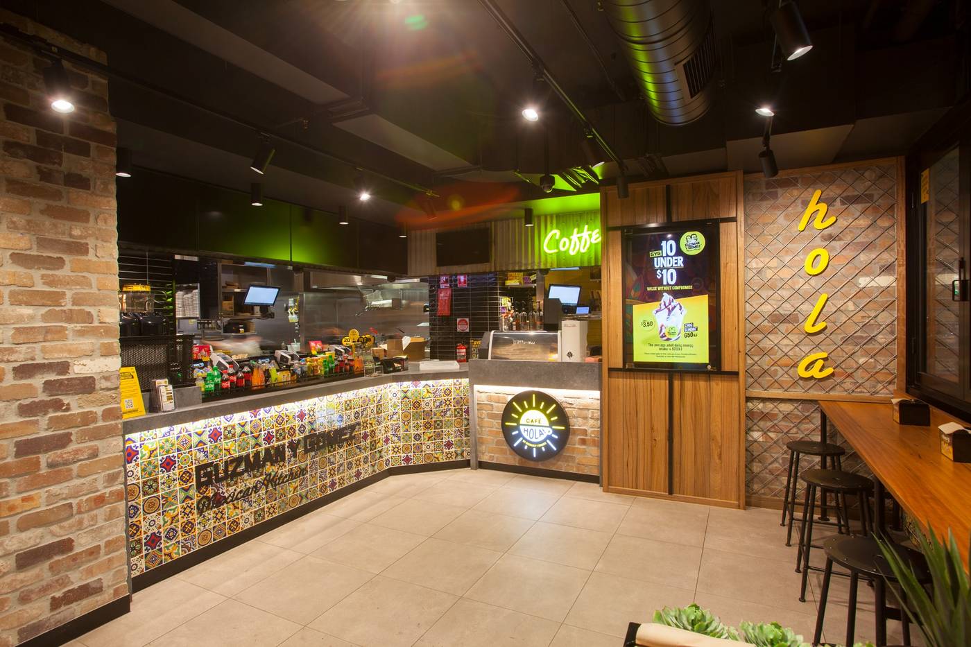 Guzman y Gomez Elsternwick commercial joinery and restaurant service counter